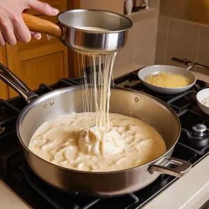 Рецепт Котлеты с грибами и сливочным соусом - Приготовление сливочного соуса