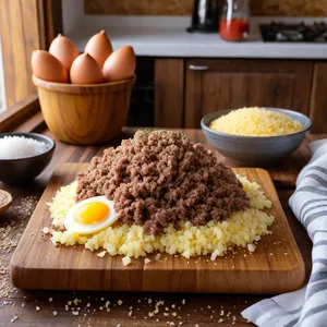 Рецепт Котлеты с карамелизированным луком и горчичным соусом - Подготовка ингредиентов