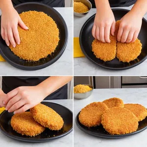 Рецепт Котлеты с хрустящей корочкой и ягодным соусом - Формирование котлет