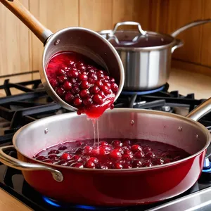 Рецепт Котлеты с копченым сыром и клюквенным соусом - Приготовление клюквенного соуса