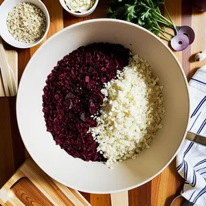 Рецепт Котлеты с печеной свеклой и козьим сыром - Подготовка остальных ингредиентов