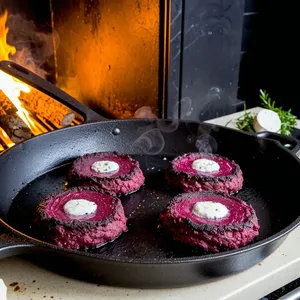 Рецепт Котлеты с печеной свеклой и козьим сыром - Обжарка котлет