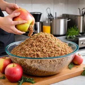 Рецепт Котлеты с печеным яблоком и тимьяном - Приготовление фарша