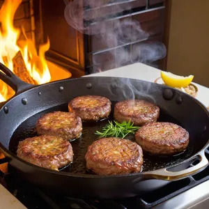 Рецепт Котлеты с пряными травами и чесночным маслом - Жарка котлет