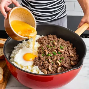 Рецепт Котлеты с шампиньонами и трюфельным маслом - Приготовление фарша