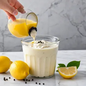 Рецепт Коул-слоу с гранатом и грецкими орехами - Приготовление заправки