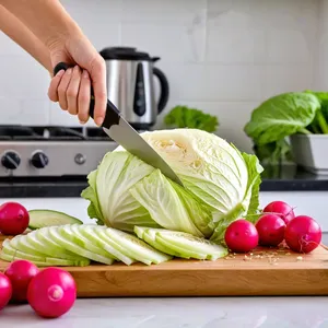 Рецепт Коул-слоу с редисом и горчично-медовой заправкой - Подготовка овощей