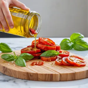 Рецепт Коул-слоу с вялеными томатами и базиликом - Подготовка дополнительных ингредиентов
