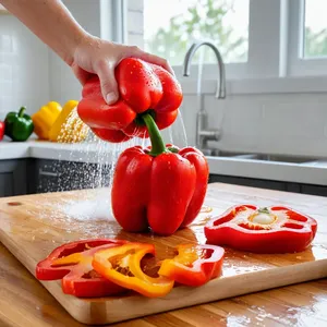 Рецепт Крем из печеного перца с козьим сыром и розмарином - Подготовка перца