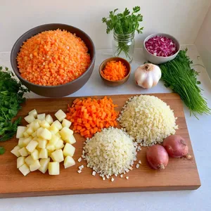 Рецепт Кулеш с беконом и кукурузой - Подготовка ингредиентов
