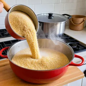 Рецепт Кулеш с кабачками и сладким перцем - Приготовление пшена