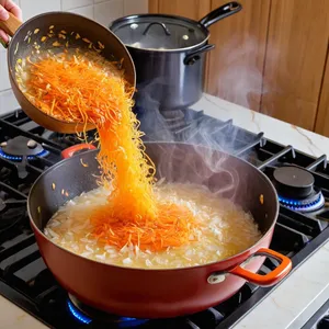 Рецепт Кулеш с картофелем и зеленью - Обжарка овощей