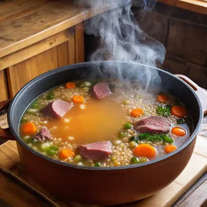 Рецепт Кулеш с копченой говядиной и ячневой крупой - Варка кулеша