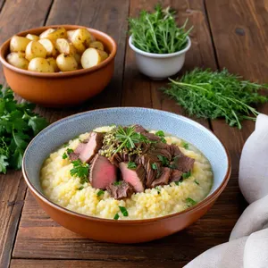 Рецепт Кулеш с копченой грудинкой и чесноком - Подача