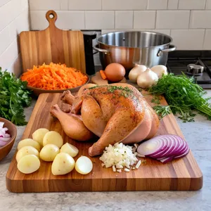 Рецепт Кулеш с копченой курицей и рисом - Подготовка ингредиентов