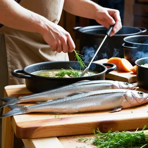 Рецепт Кулеш с копченой скумбрией и картофелем - Подготовка скумбрии
