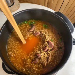 Рецепт Кулеш с копченой уткой и ячневой крупой - Варка кулеша