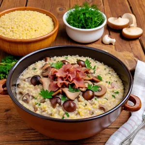 Рецепт Кулеш с копченостями и грибами - Подача