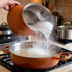 Рецепт Кулеш с копченым лососем и укропом - Заливка водой и варка