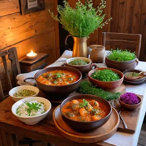 Рецепт Кулеш с копчеными ребрышками и ячменем - Подача блюда