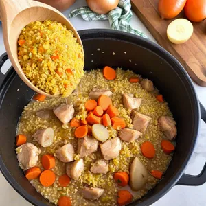 Рецепт Кулеш с пшеном и курицей - Добавление картофеля и пшена
