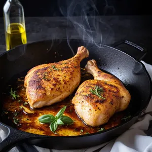 Рецепт Куриное филе сувид с лимонным соусом и укропом - Обжарка куриного филе