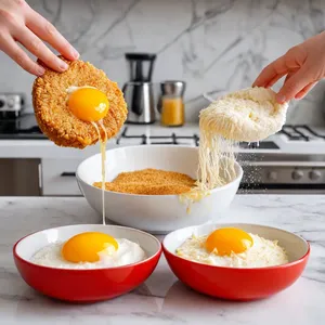 Рецепт Куриные отбивные с ананасом и сырной глазурью - Панировка куриных отбивных