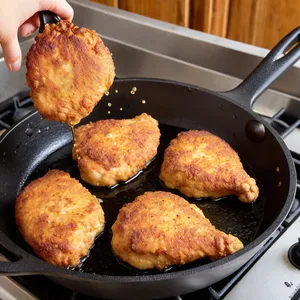 Рецепт Куриные отбивные с авокадо и лаймовым соусом - Жарка куриных отбивных