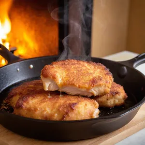 Рецепт Куриные отбивные с черносливом и грецким орехом - Жарка отбивных