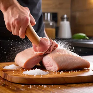 Рецепт Куриные отбивные с фетой и оливковым тапенадом - Подготовка куриного филе