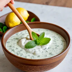 Рецепт Куриные отбивные с фисташковой корочкой и мятным йогуртом - Приготовление мятного йогурта