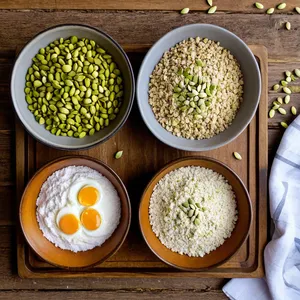 Рецепт Куриные отбивные с фисташковой корочкой и мятным йогуртом - Создание панировочных станций