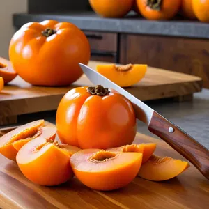Рецепт Куриные отбивные с хурмой и кленовым сиропом - Подготовка хурмы
