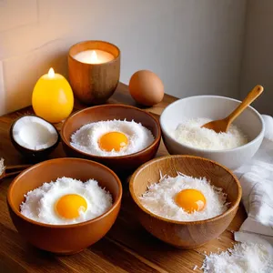 Рецепт Куриные отбивные с манго и кокосовой стружкой - Приготовление панировки