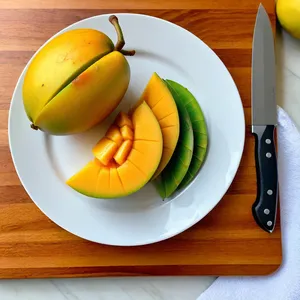 Рецепт Куриные отбивные с манго и кокосовой стружкой - Приготовление манго