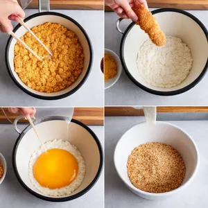 Рецепт Куриные отбивные с песто и моцареллой - Панировка куриных отбивных