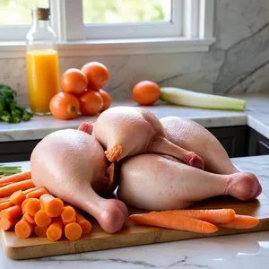 Рецепт Куриный бульон с лапшой и зеленью - Подготовка курицы и овощей