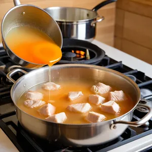 Рецепт Куриный бульон с лапшой и зеленью - Приготовление бульона