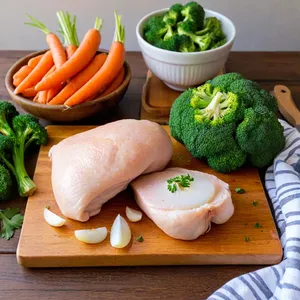 Рецепт Куриный суп-лапша с брокколи и соевым соусом - Подготовка ингредиентов