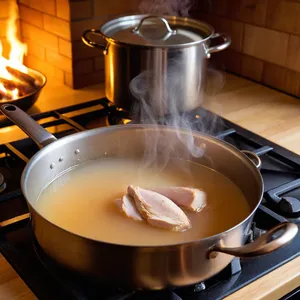 Рецепт Куриный суп-лапша с грибами и кинзой - Приготовление бульона