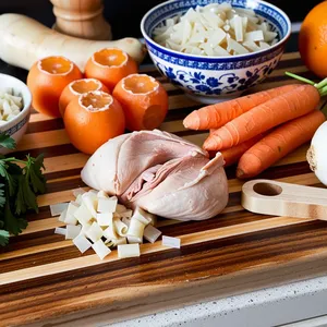 Рецепт Куриный суп-лапша с имбирем и кинзой - Подготовка курицы и овощей