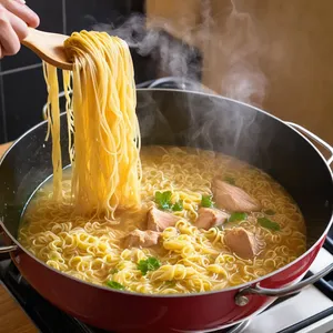 Рецепт Куриный суп-лапша с имбирем и кинзой - Приготовление лапши