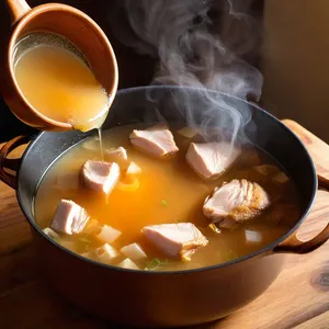 Рецепт Куриный суп-лапша с имбирем и шпинатом - Приготовление куриного бульона