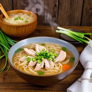 Рецепт Куриный суп-лапша с имбирем и зеленым луком - Подача