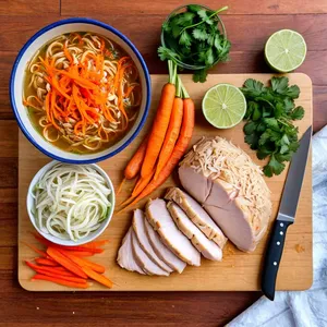 Рецепт Куриный суп-лапша с лемонграссом и кокосовым молоком - Подготовка ингредиентов