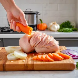 Рецепт Куриный суп-лапша с пекинской капустой и кунжутом - Подготовка куриного филе и овощей