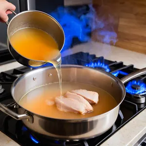 Рецепт Куриный суп-лапша с шампиньонами и морковью - Приготовление бульона