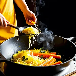 Рецепт Куриный суп-лапша с цветной капустой и куркумой - Обжарка овощей