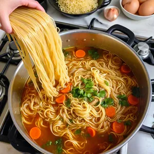 Рецепт Куриный суп-лапша с тыквой и куркумой - Приготовление лапши