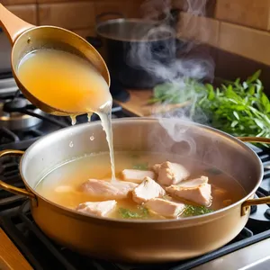Рецепт Куриный суп с лапшой и зеленью - Приготовление куриного бульона